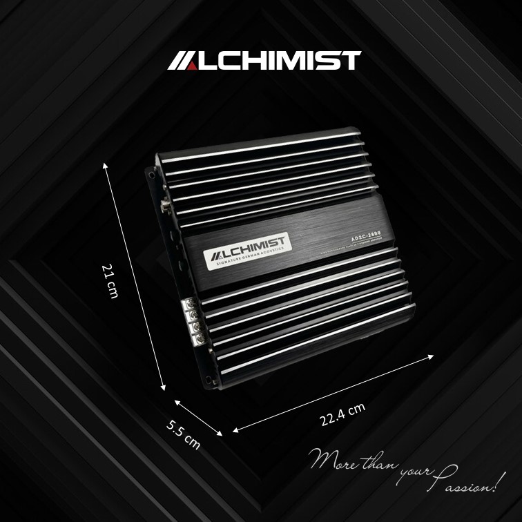 DSP Alchimist AD2C-2200 Class AB High Quality 2 Channel Car Audio Amplifier for Dual Subwoofers