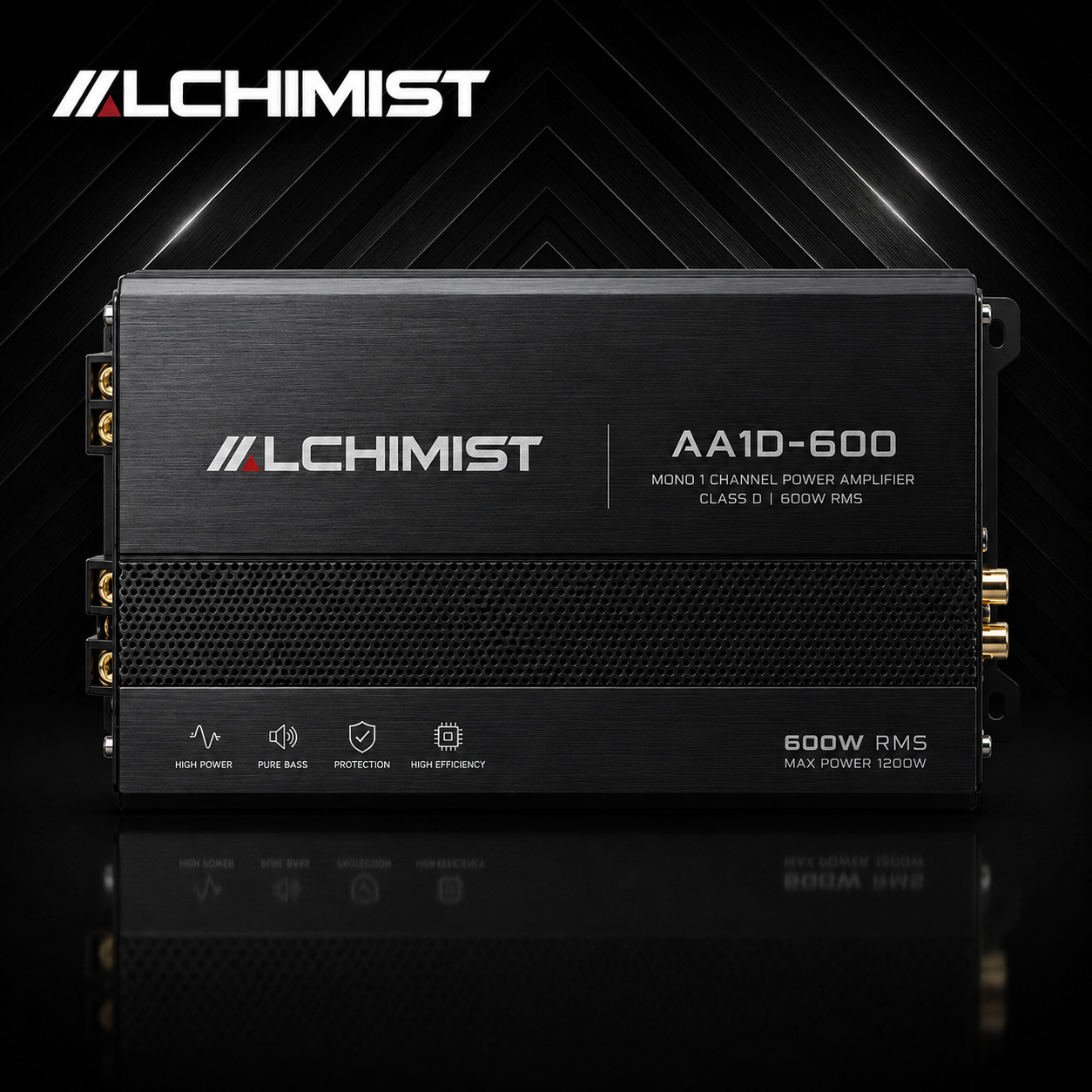 Alchimist AA1D-600 Mono Class D Car Amplifier 600W RMS
