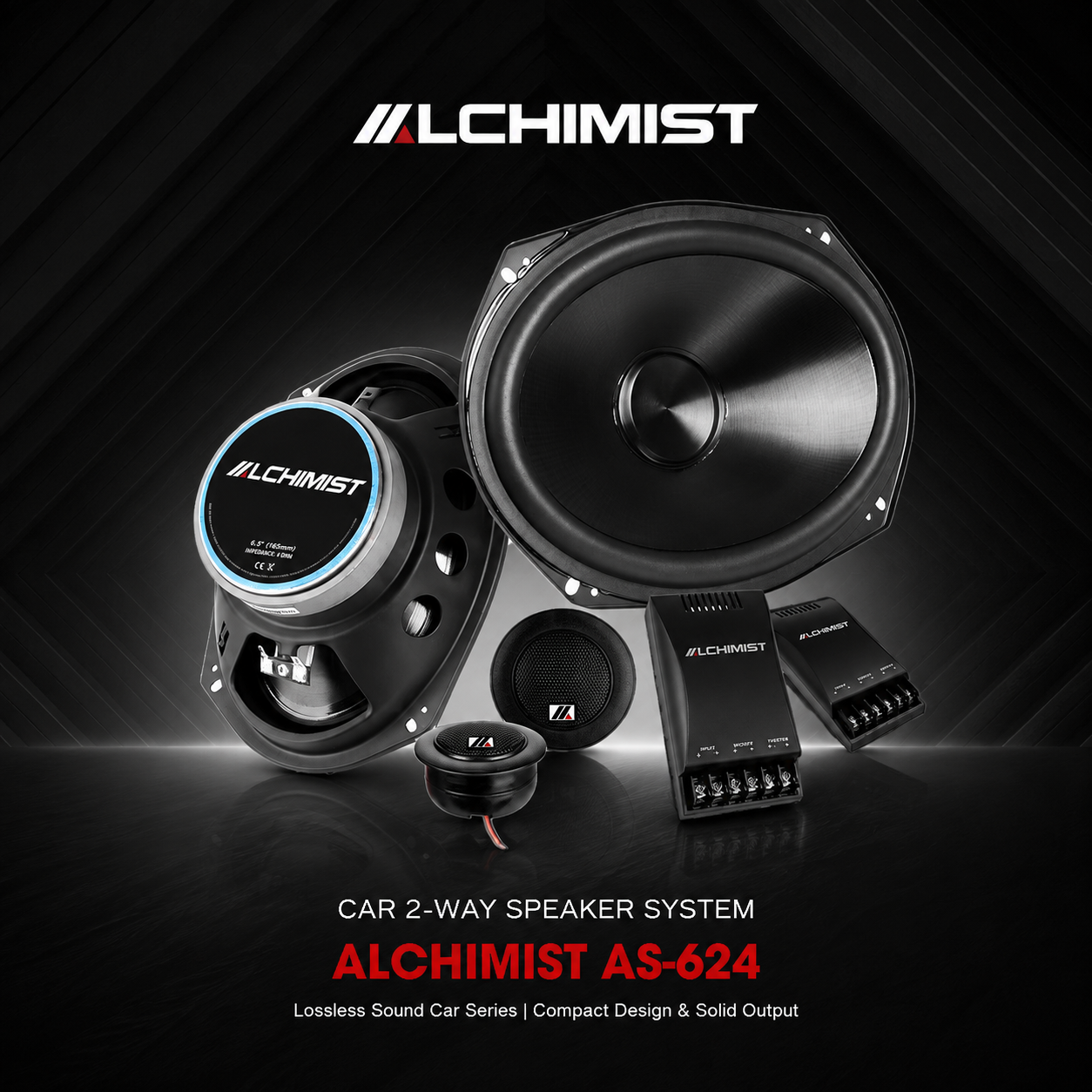 ALCHIMIST AS-624 (160mm) two-way component system w/ gap switchable crossover