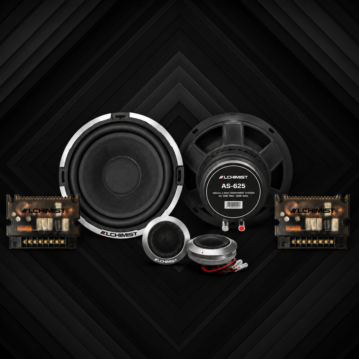 Alchimist AS-625 car audio speaker system 2-way component speaker