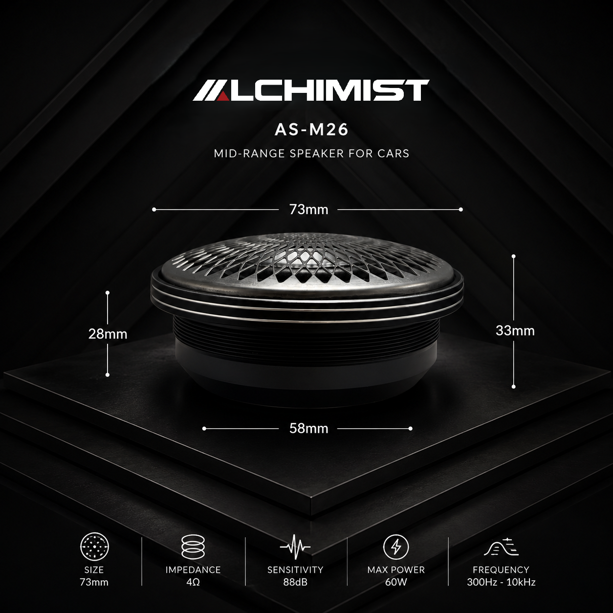 Alchimist AS-M26 Mid-Treble Speakers