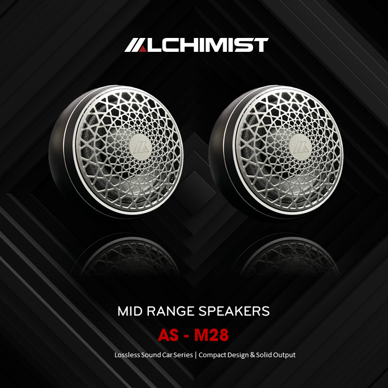 Alchimist AS-M28 Mid Range Speakers Premium Sound Upgrade for Cars